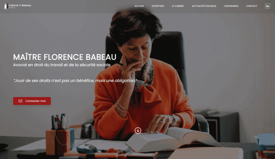 Site web de Maître Florence Babeau, avocate en droit du travail et de la sécurité sociale